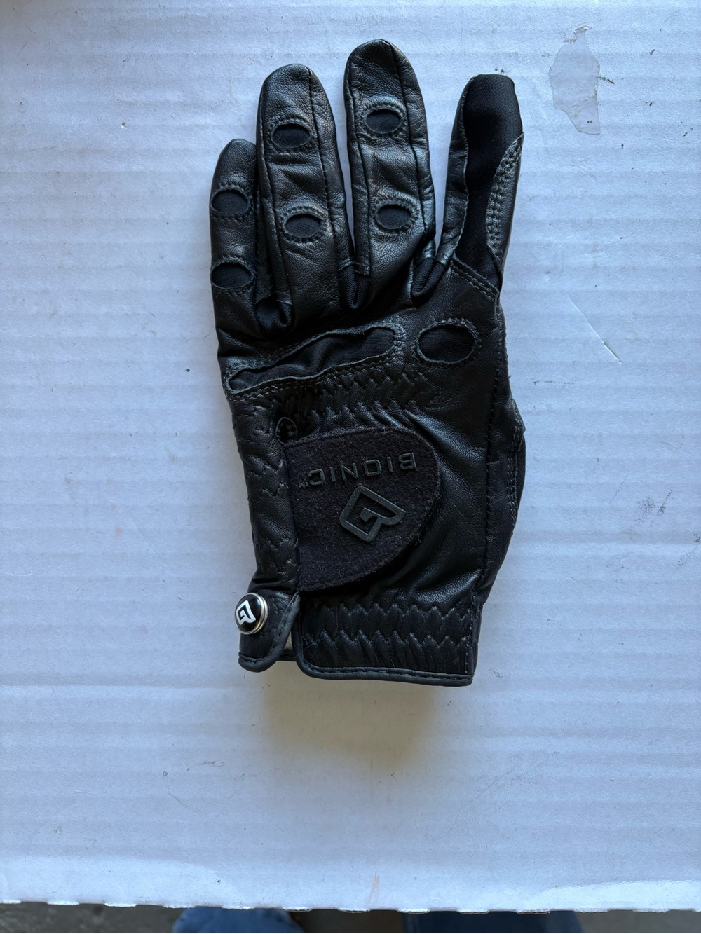 Bionic Black Leather Golf Glove Brand New-Men’s Size Medium-Worn on Left Hand